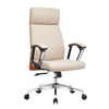 Silla de cuero 6701A crema