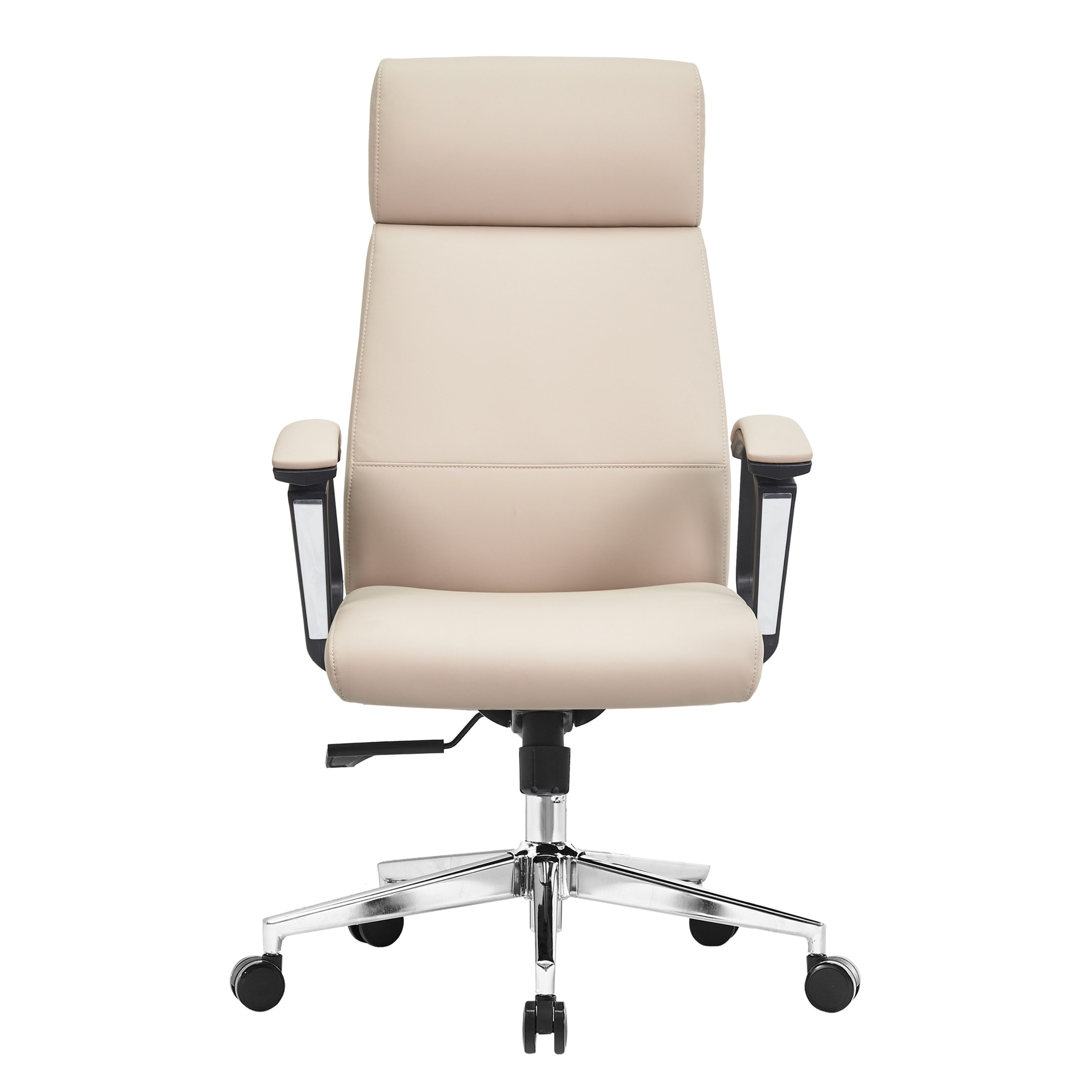 Silla de cuero 6701A crema