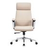 Silla de cuero 6701A crema