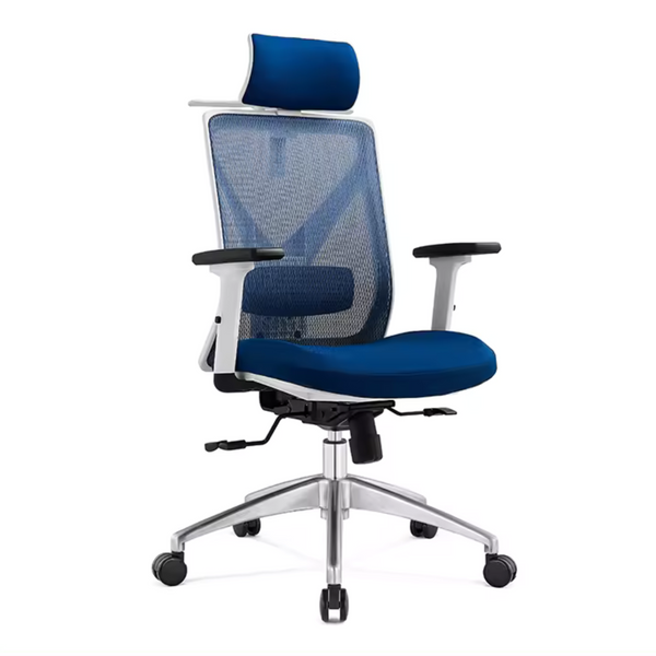 Silla ergonómica Mike (azul-blanco)