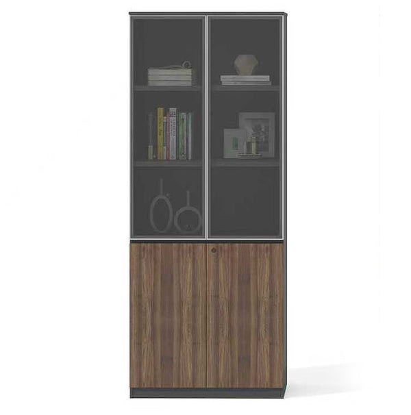 Librero con vitrina Cobain