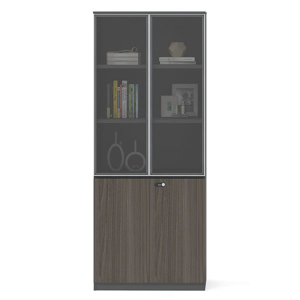 Librero con vitrina Dila