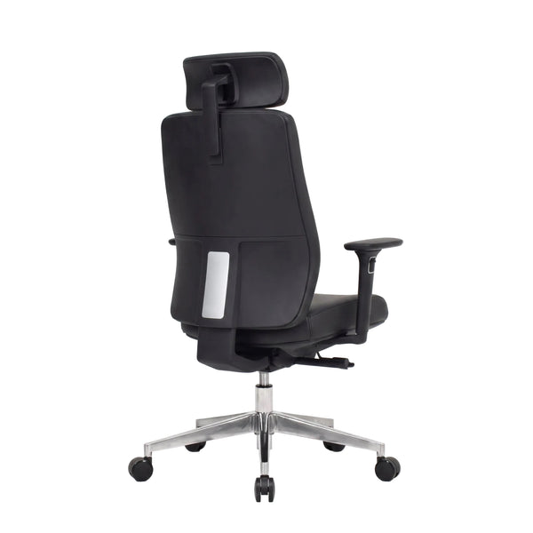Silla ergonómica de cuero Plex negro