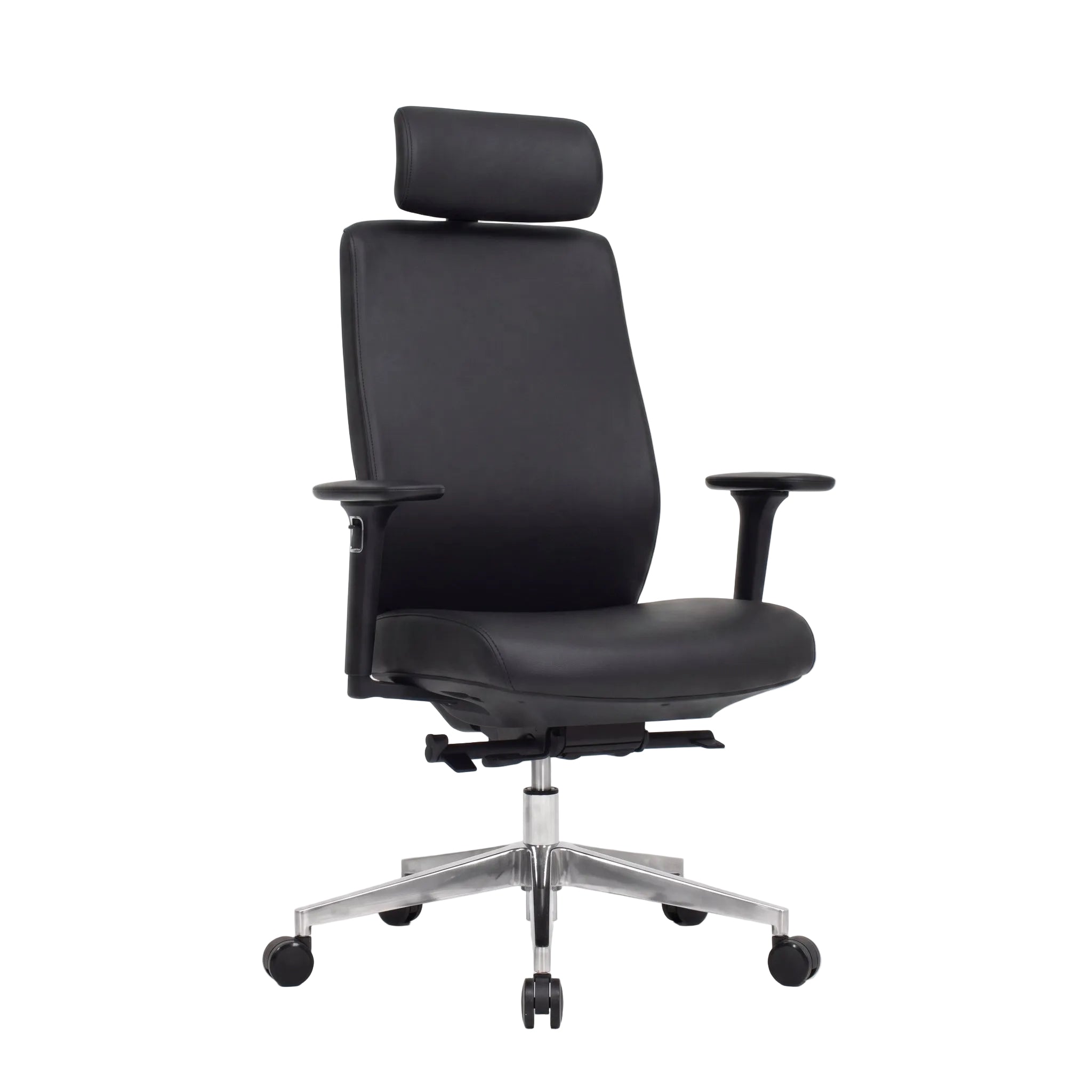 Silla ergonómica de cuero Plex negro