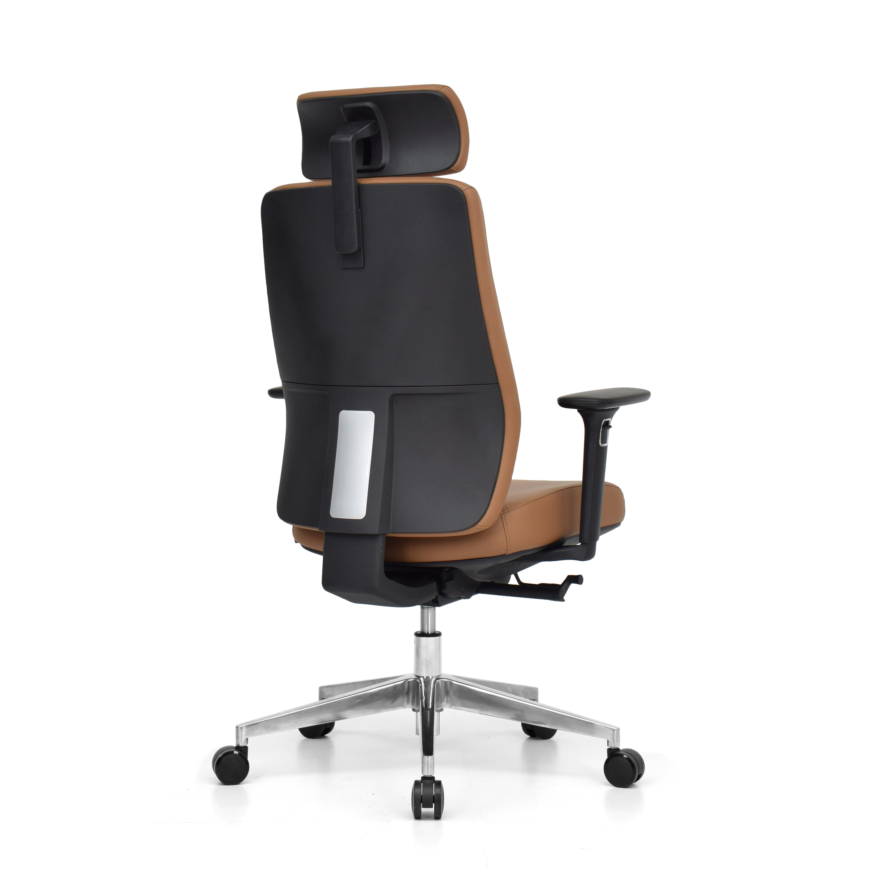 Silla ergonómica de cuero Plex marrón