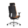 Silla ergonómica de cuero Plex marrón