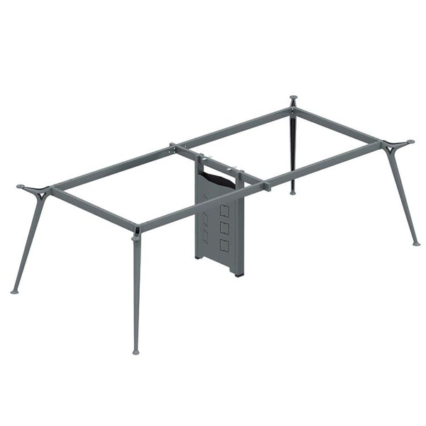 Bases cromadas modulares para escritorio operativo