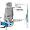 Silla ergonómica Icon (azul-gris)