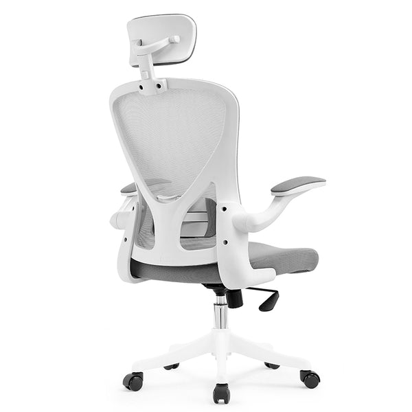 Silla ergonómica Leda (blanco-gris)