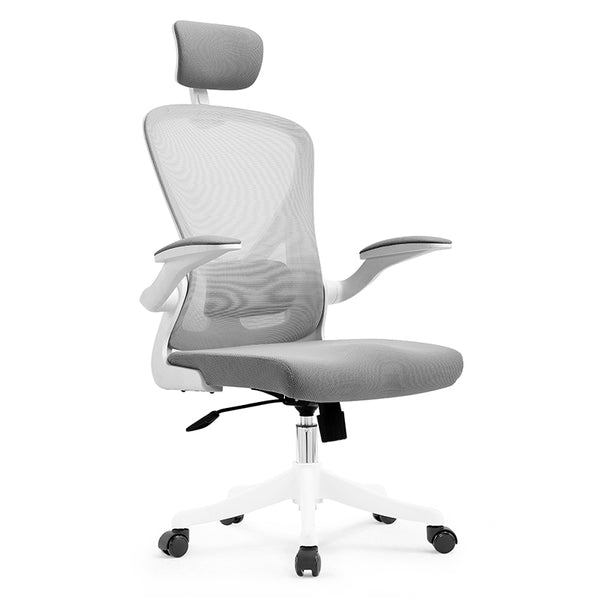 Silla ergonómica Leda (blanco-gris)