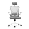 Silla ergonómica Leda (blanco-gris)