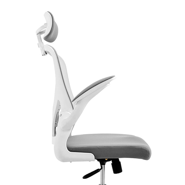 Silla ergonómica Leda (blanco-gris)