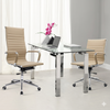 Silla de cuero Maria beige