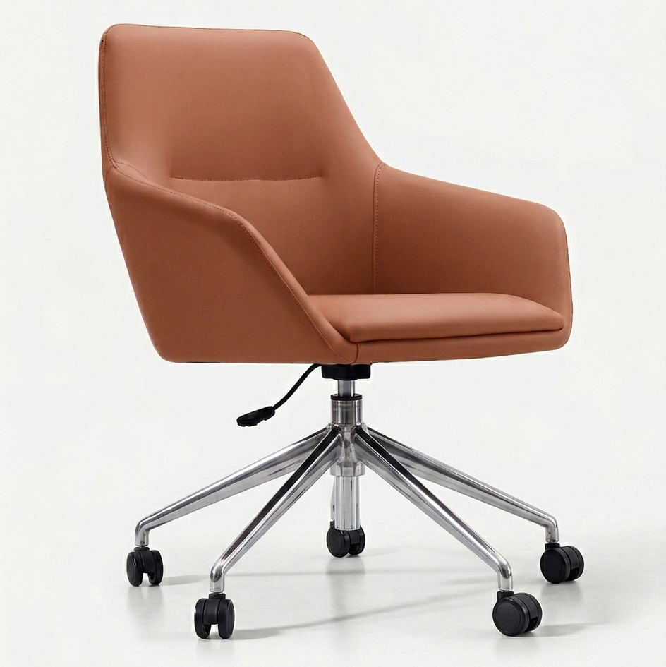 Silla de ruedas tapizada en cuero