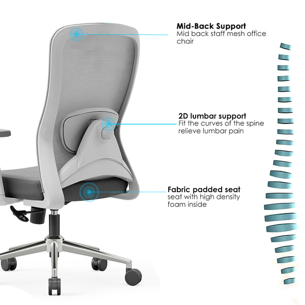 Silla operative Samy plus (gris)