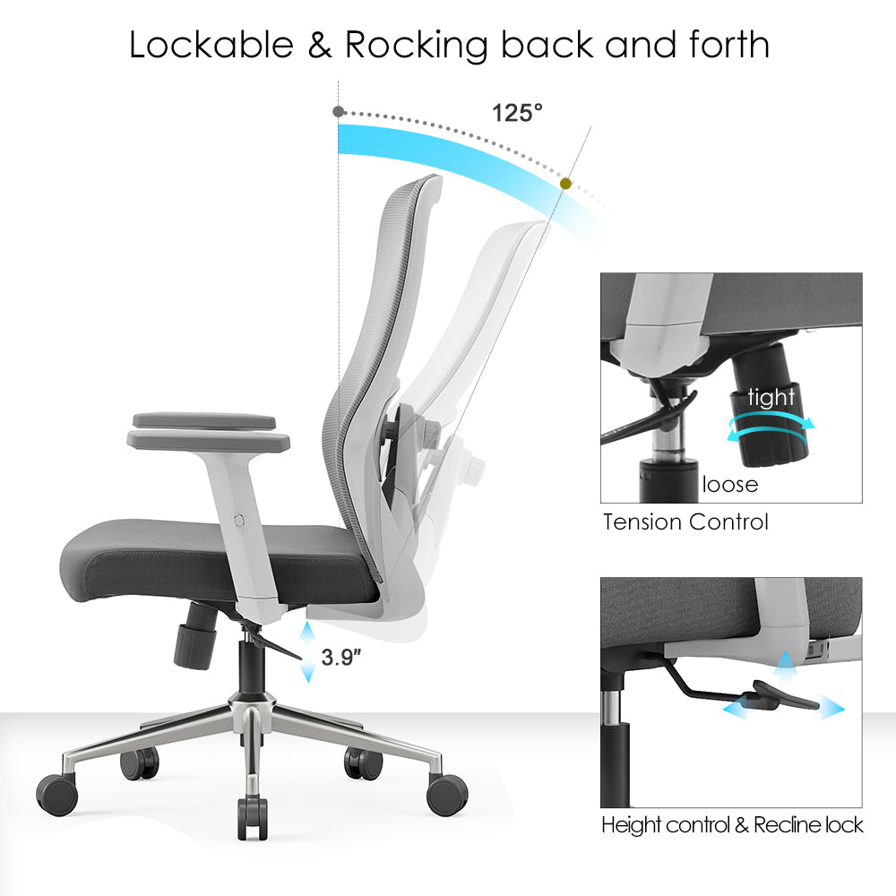 Silla operative Samy plus (gris)