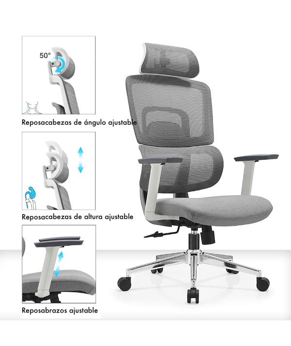 Silla ergonómica Gary Blanca