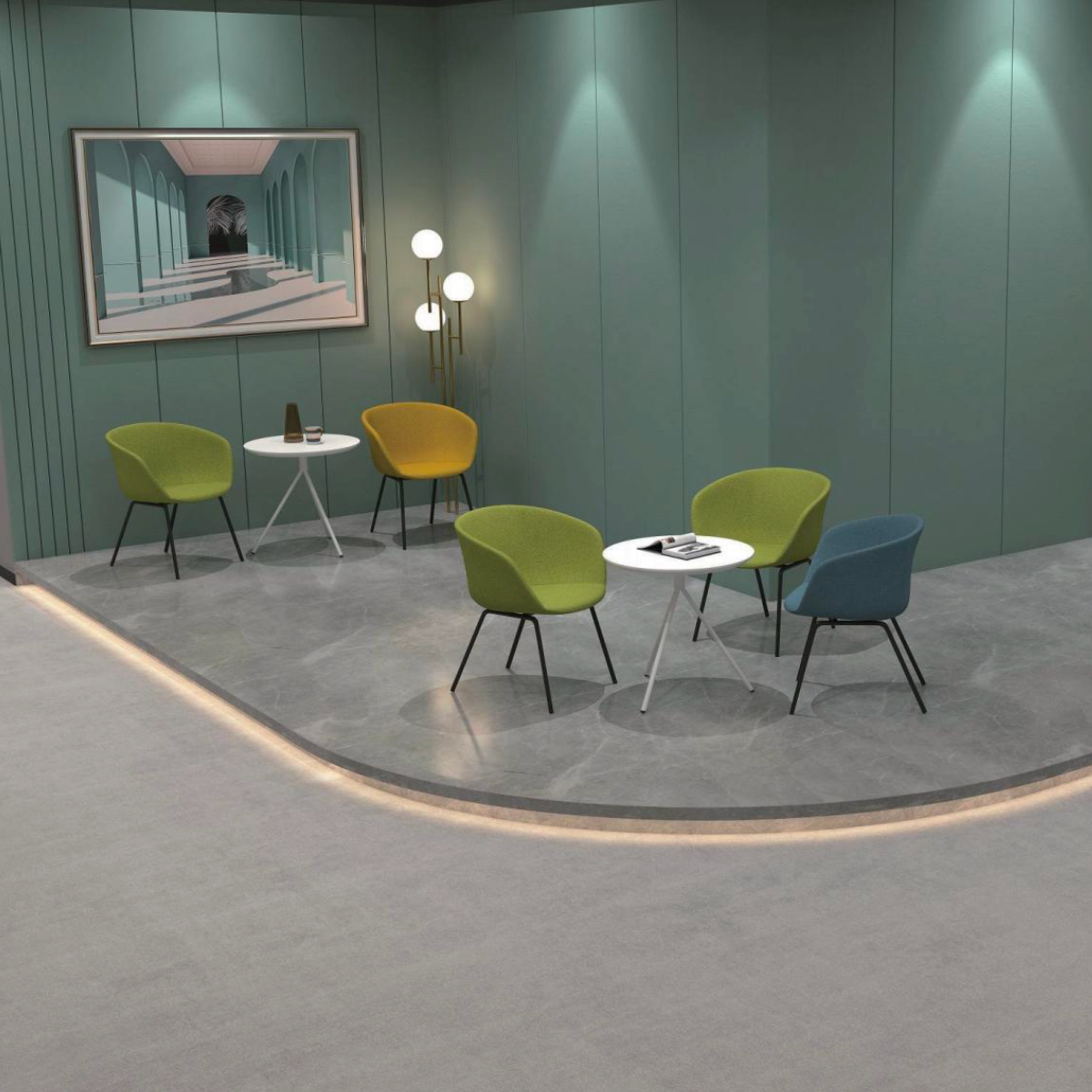 Silla tapizada en tela A233