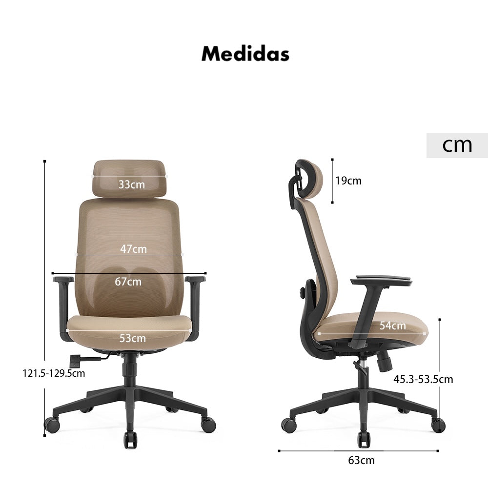 Silla ergonómica Vela beige